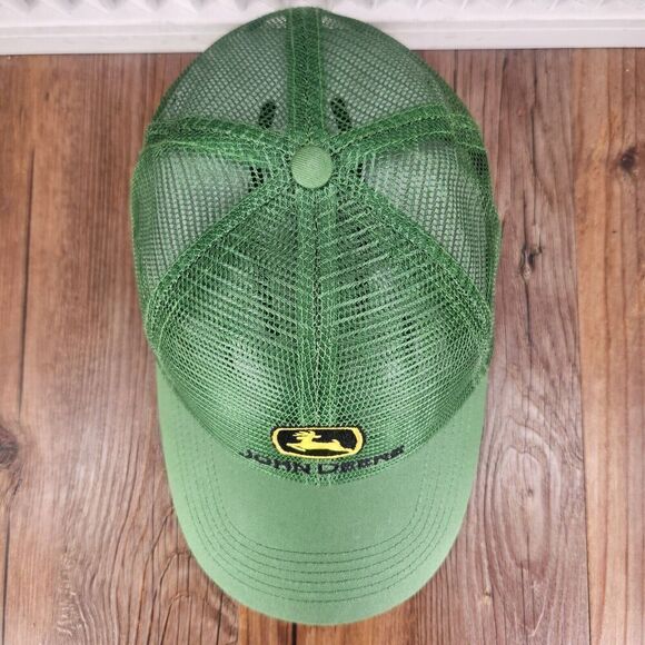 John Deere Mesh Hat Cap Snapback Green Logo Farmer Tractor Outdoors Farm Ranch - Picture 7 of 10